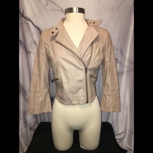 Lauren Conrad Faux Tan Leather Jacket